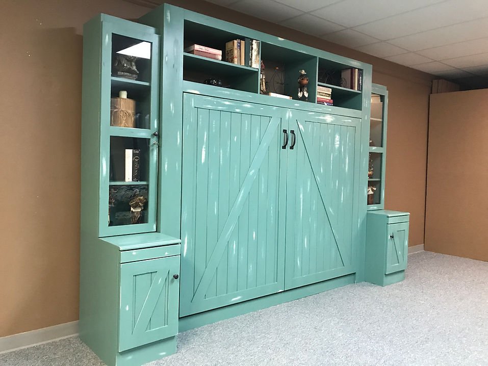 Sofa Barn door Murphy Bed Style #1519-0917 Configuration 2