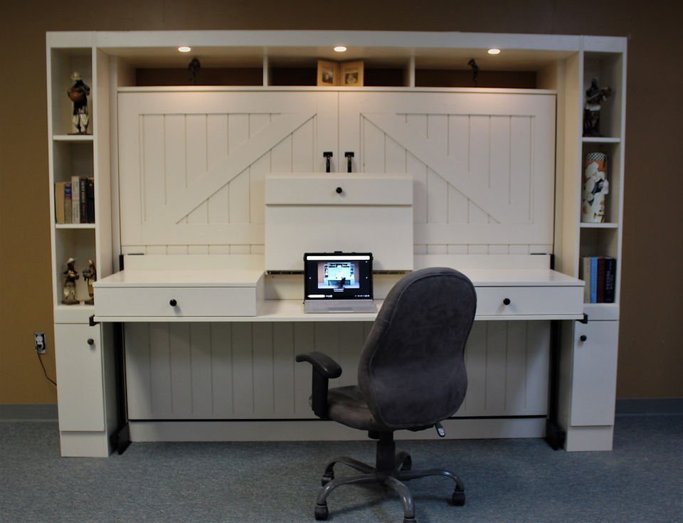 Horizontal Barn Door Murphy Bed Style #1619-0619