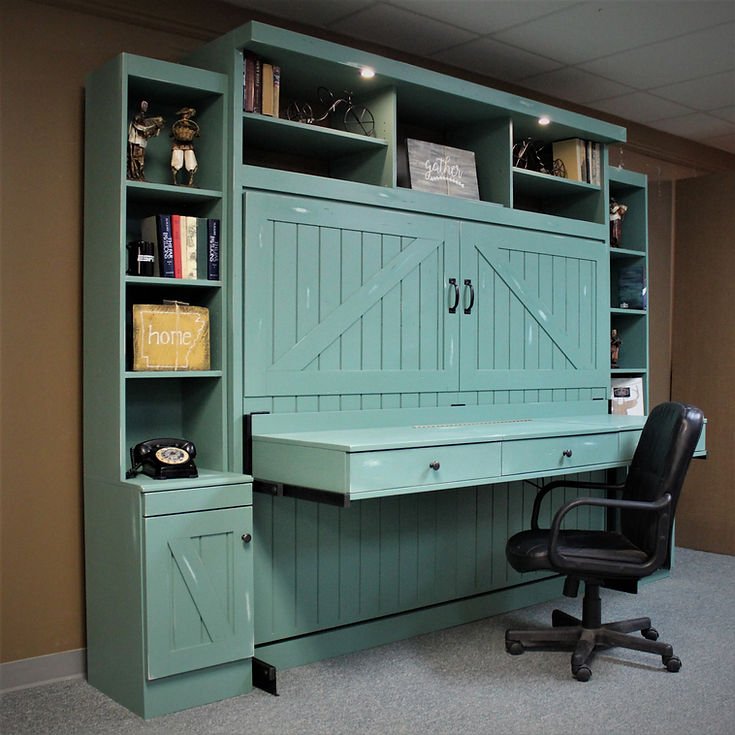 Horizontal Barn Door Murphy Bed Style #1619-0618