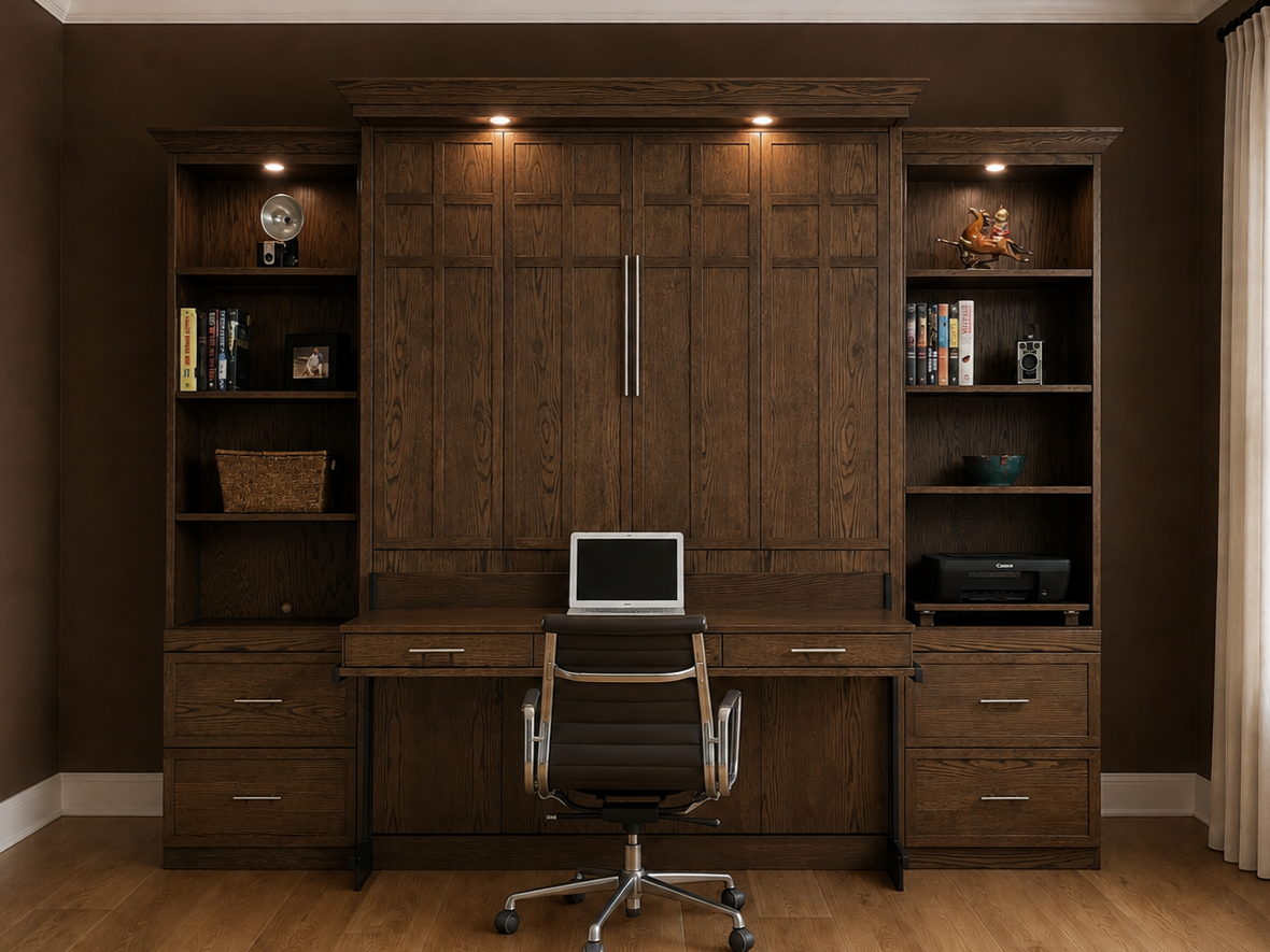 FLW Oak Murphy bed 124-1125