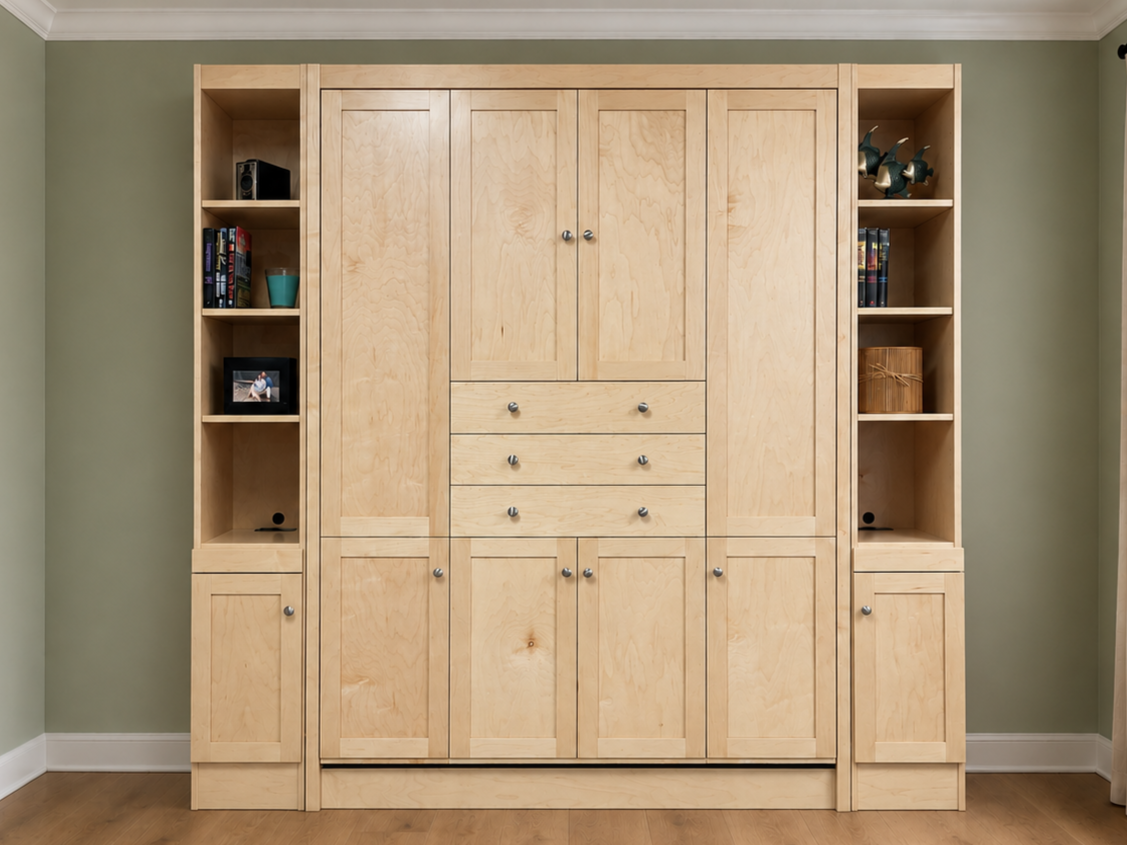 Shaker Murphy Bed No Desk 1120-0626