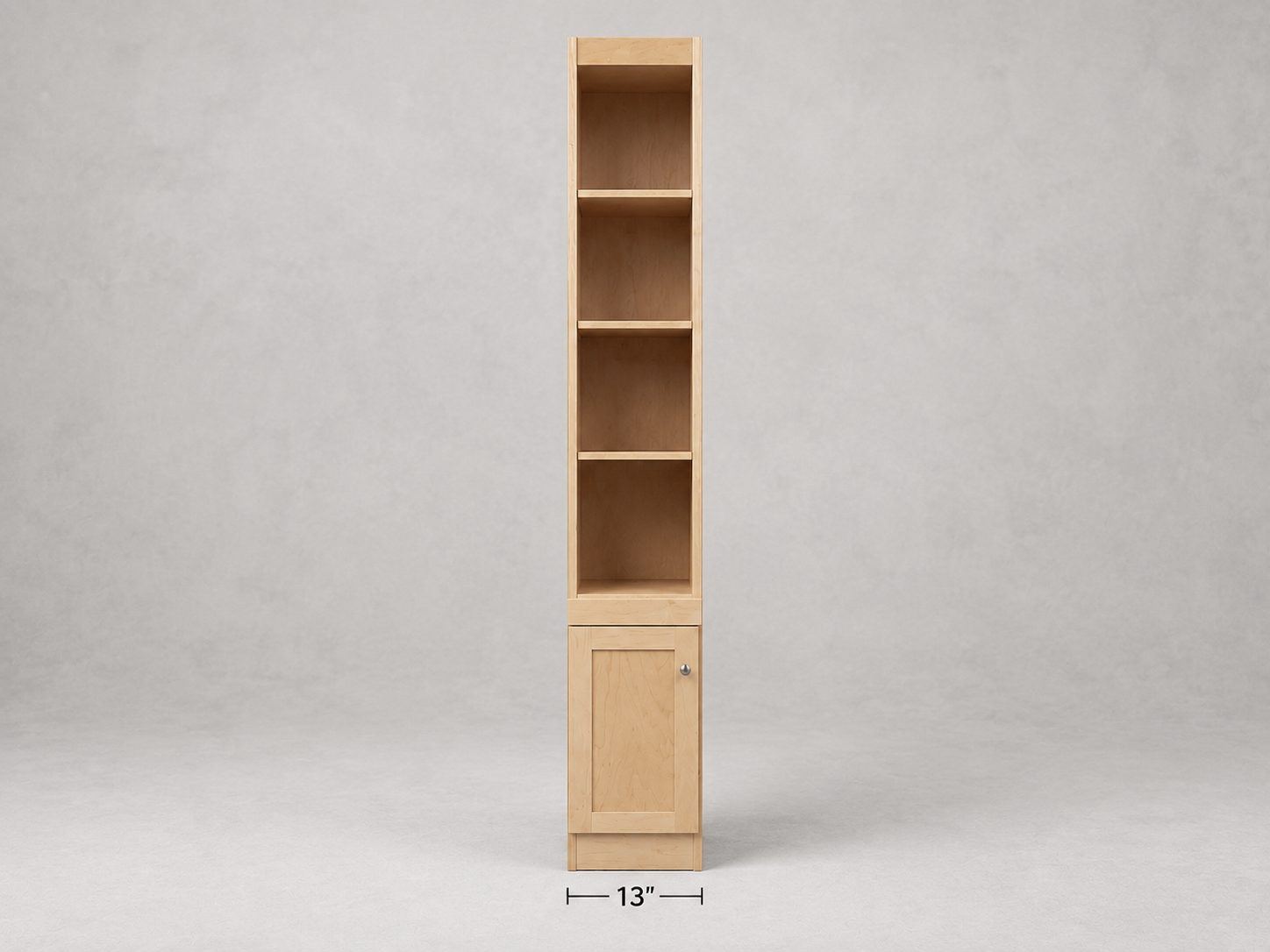 Bookcase with door 13 7/8″