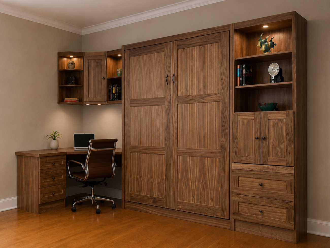 Walnut Montego Bay Murphy Bed 1131-0424b page title
