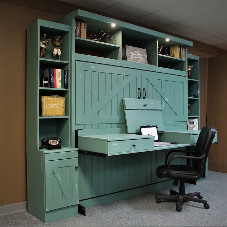 How Much Desk Space Do You Need Around a Murphy Bed With Desks?