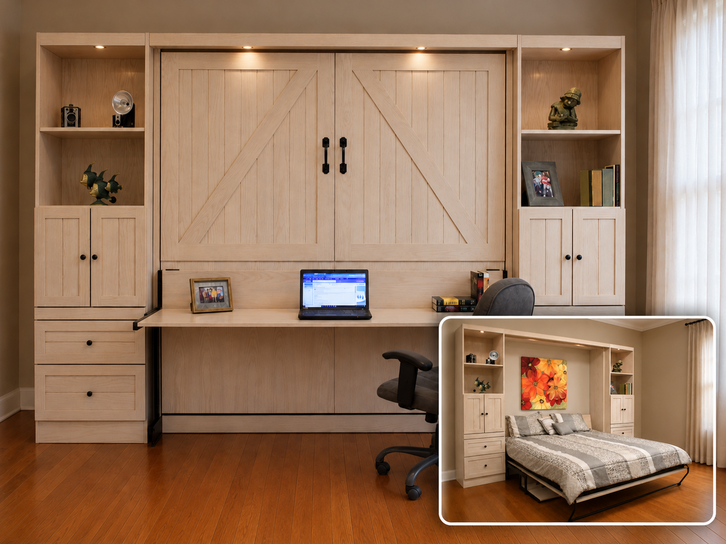 Barn Door Murphy Bed Style #1119-0421