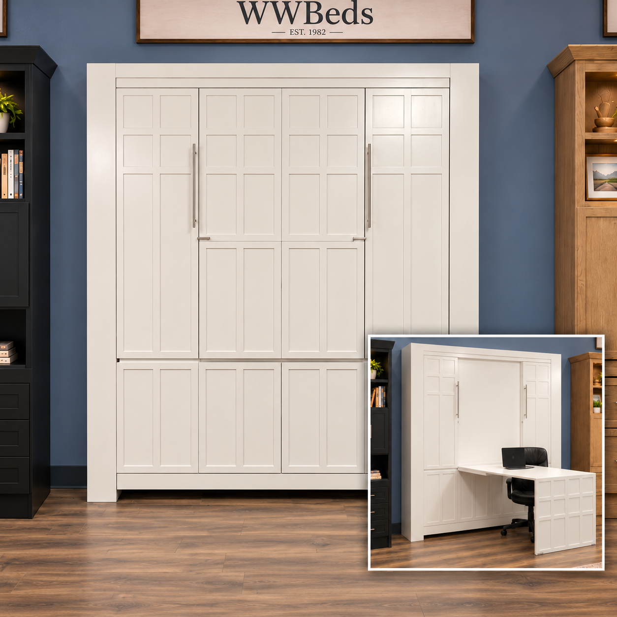 Frank Lloyd Wright Murphy bed with hidden desk